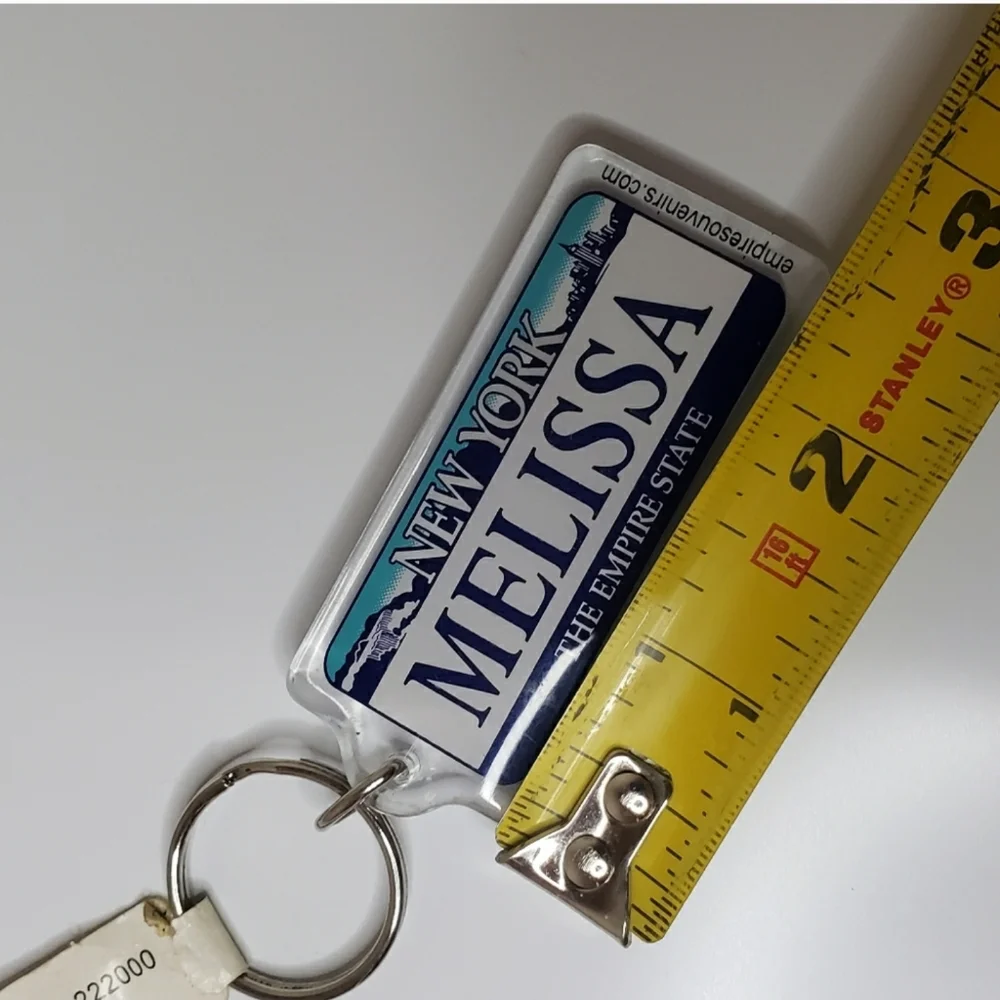 Melissa New York License Plate Keychain Personal Name Keychain